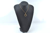 Authentic Christian Dior Gold Tone Chain Pendant Necklace CD Box 3121M