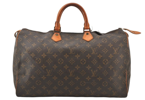 Authentic Louis Vuitton Monogram Speedy 40 Hand Boston Bag M41522 Junk 3122K