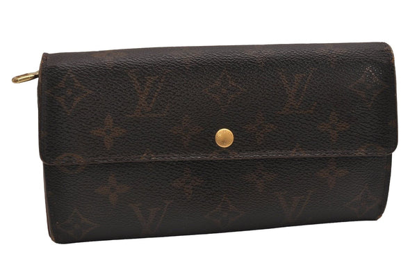 Auth Louis Vuitton Monogram Pochette Porte Monnaie Credit Wallet M61726 LV 3123J