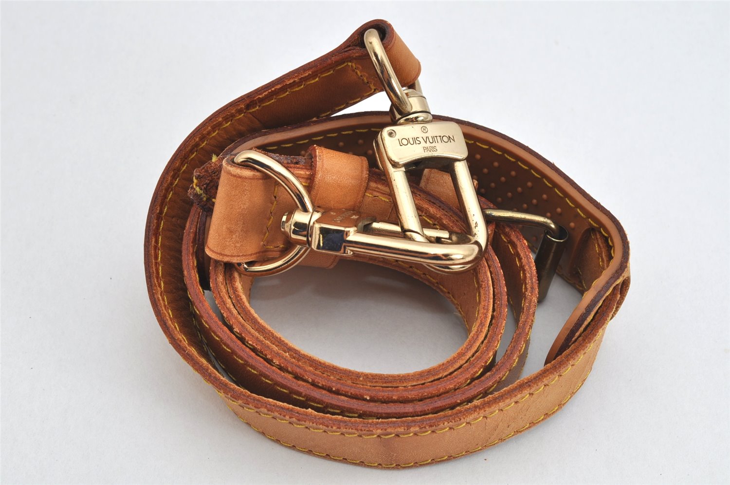 Authentic Louis Vuitton Leather Shoulder Strap Beige 36.2-43.3