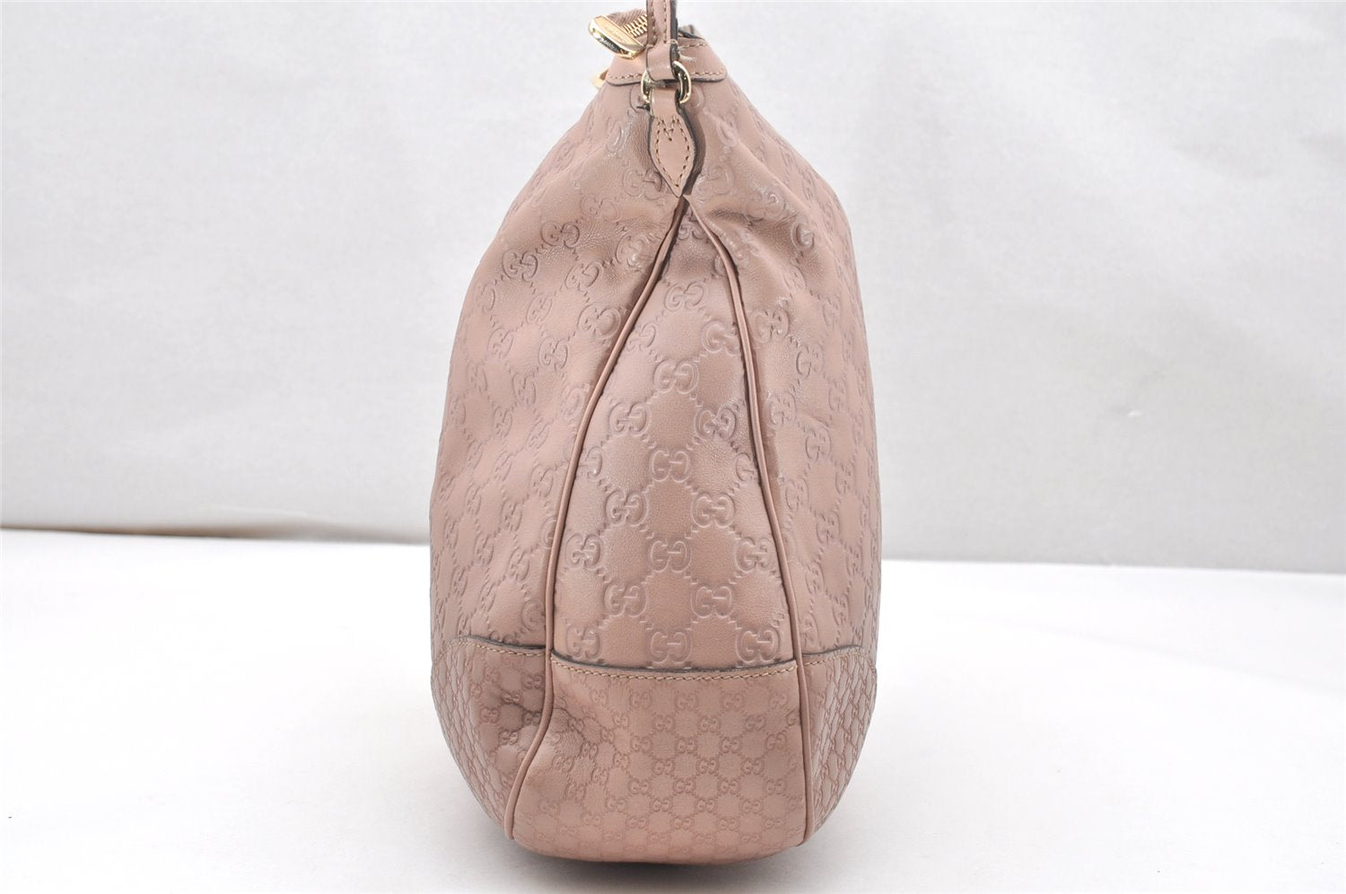 Authentic GUCCI Guccissima Bree GG Leather Shoulder Tote Bag 336754 Pink 3124K