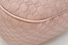 Authentic GUCCI Guccissima Bree GG Leather Shoulder Tote Bag 336754 Pink 3124K