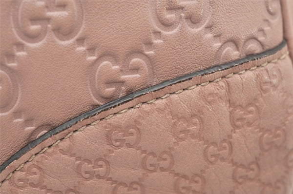 Authentic GUCCI Guccissima Bree GG Leather Shoulder Tote Bag 336754 Pink 3124K