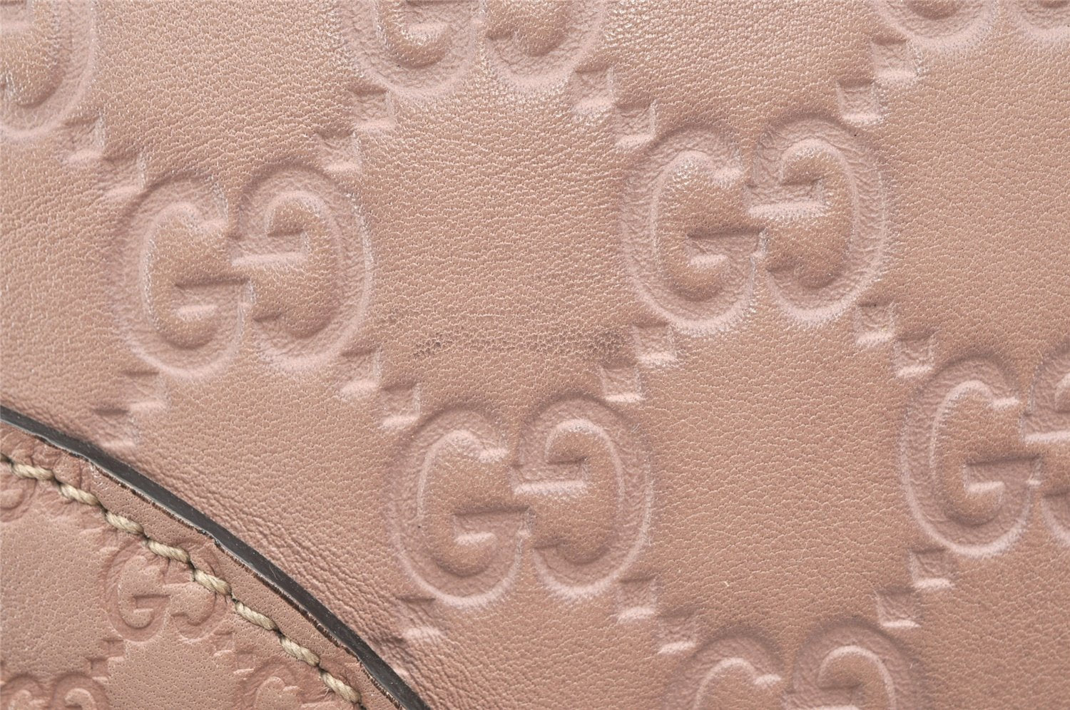 Authentic GUCCI Guccissima Bree GG Leather Shoulder Tote Bag 336754 Pink 3124K