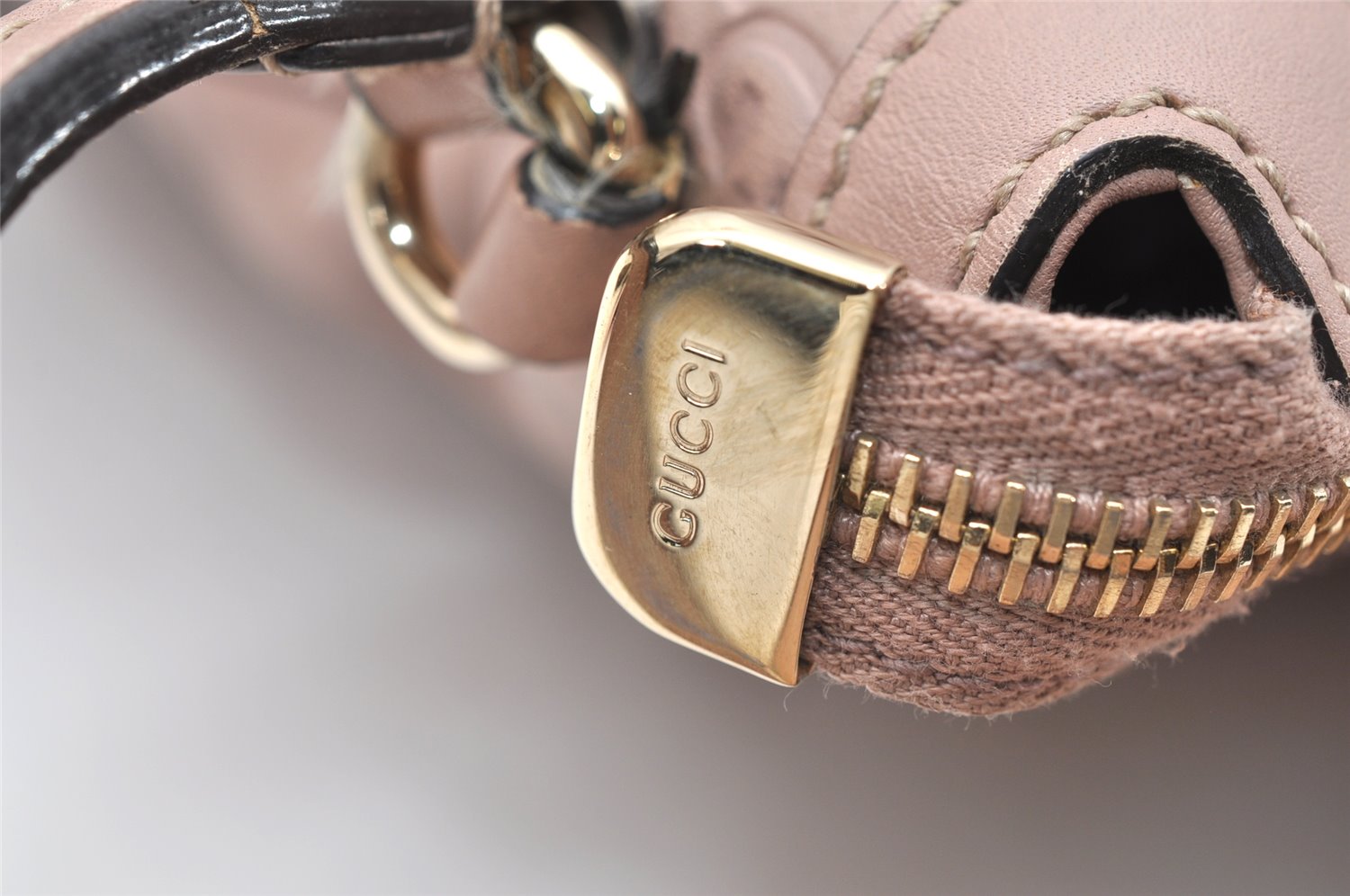 Authentic GUCCI Guccissima Bree GG Leather Shoulder Tote Bag 336754 Pink 3124K