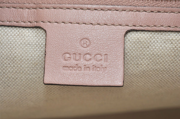 Authentic GUCCI Guccissima Bree GG Leather Shoulder Tote Bag 336754 Pink 3124K