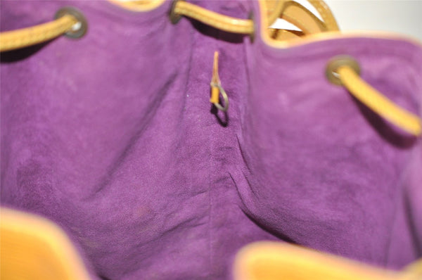 Authentic Louis Vuitton Epi Noe Shoulder Drawstring Bag Yellow M44009 LV 3125I