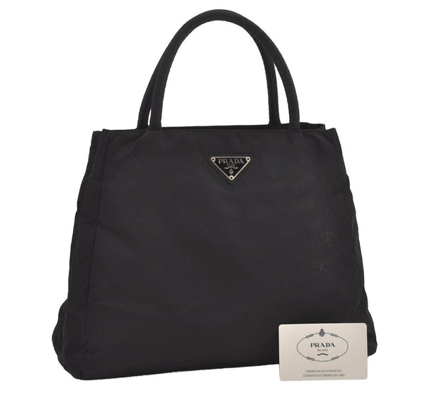 Authentic PRADA Vintage TESSUTO CITY Nylon Hand Bag B3864 Black 3125J