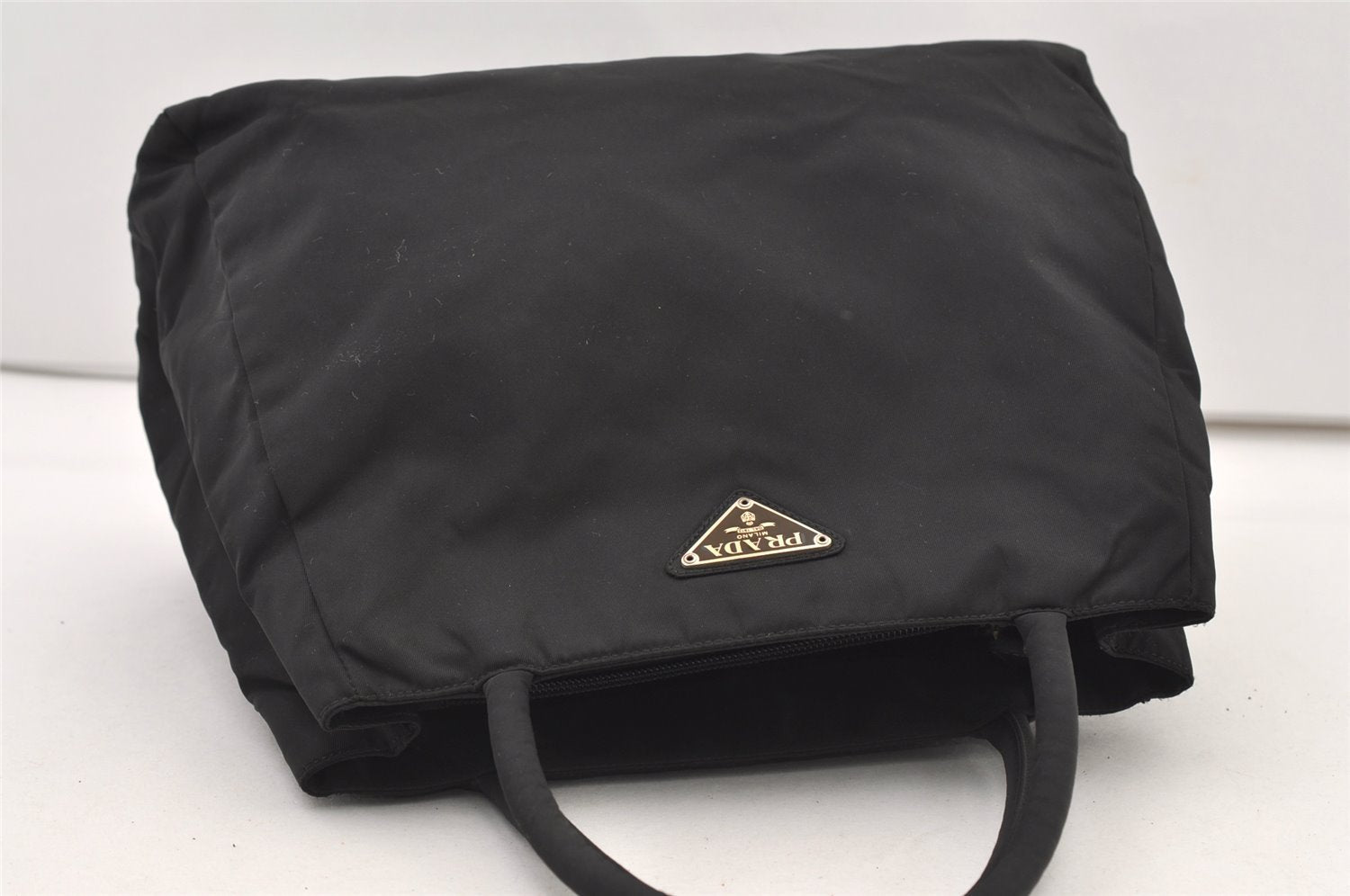 Authentic PRADA Vintage TESSUTO CITY Nylon Hand Bag B3864 Black 3125J