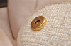 Authentic CHANEL Deauville Line CC Logo 2Way Shoulder Tote Bag Tweed Beige 3127I