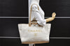 Authentic CHANEL Deauville Line CC Logo 2Way Shoulder Tote Bag Tweed Beige 3127I