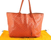 Authentic Goyard Saint Louis GM Shoulder Tote Bag PVC Leather Orange 3127M