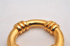 Authentic HERMES Scarf Ring Bouee Circle Design Gold Tone Box 3128J