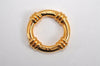 Authentic HERMES Scarf Ring Bouee Circle Design Gold Tone Box 3128J