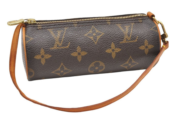 Authentic Louis Vuitton Monogram Papillon Pouch LV  3128K