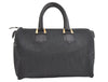 Authentic Christian Dior Trotter Hand Boston Bag Canvas Leather Black 3129K