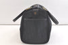 Authentic Christian Dior Trotter Hand Boston Bag Canvas Leather Black 3129K