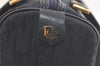 Authentic Christian Dior Trotter Hand Boston Bag Canvas Leather Black 3129K