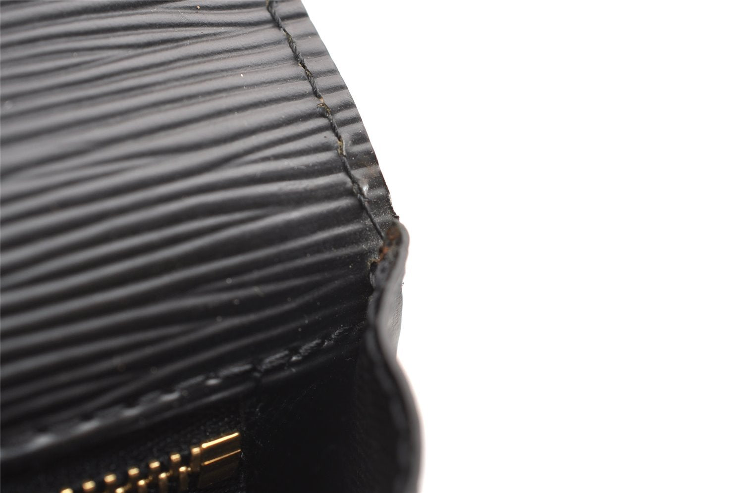 Authentic Louis Vuitton Epi Sellier Dragonne Clutch Bag Black M52612 LV 3130I