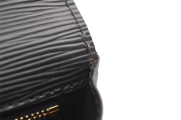 Authentic Louis Vuitton Epi Sellier Dragonne Clutch Bag Black M52612 LV 3130I