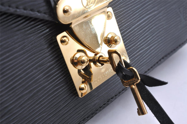 Authentic Louis Vuitton Epi Sellier Dragonne Clutch Bag Black M52612 LV 3130I