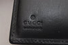 Authentic GUCCI Vintage Double G Bifold Wallet Purse Leather Black Junk 3130J