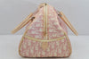 Authentic Christian Dior Trotter Hand Boston Bag Vinyl Enamel Pink Junk 3130K