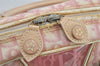 Authentic Christian Dior Trotter Hand Boston Bag Vinyl Enamel Pink Junk 3130K