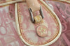 Authentic Christian Dior Trotter Hand Boston Bag Vinyl Enamel Pink Junk 3130K