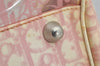 Authentic Christian Dior Trotter Hand Boston Bag Vinyl Enamel Pink Junk 3130K