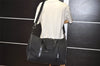 Authentic FENDI Zucchino 2Way Shoulder Boston Bag Canvas Leather Black 3131I