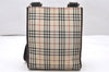 Authentic BURBERRY Nova Check Shoulder Cross Body Bag Nylon Leather Beige 3132K