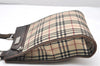 Authentic BURBERRY Nova Check Shoulder Cross Body Bag Nylon Leather Beige 3132K