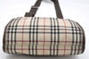 Authentic BURBERRY Nova Check Shoulder Cross Body Bag Nylon Leather Beige 3132K