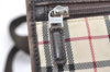Authentic BURBERRY Nova Check Shoulder Cross Body Bag Nylon Leather Beige 3132K