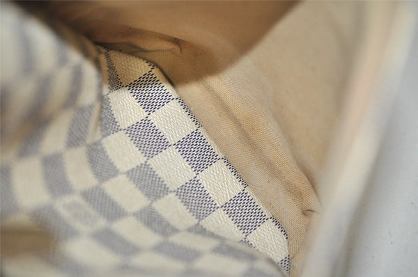 Authentic Louis Vuitton Damier Azur Totally PM Tote Bag White N41280 LV 3133I