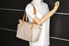 Authentic Louis Vuitton Damier Azur Totally PM Tote Bag White N41280 LV 3133I