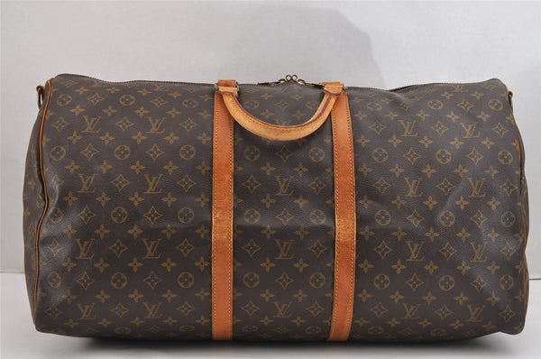 Authentic Louis Vuitton Monogram Keepall Bandouliere 60 M41412 Boston Bag 3133J