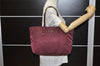 Authentic PRADA Vintage Nylon Tessuto Leather Shoulder Tote Bag Bordeaux 3133K