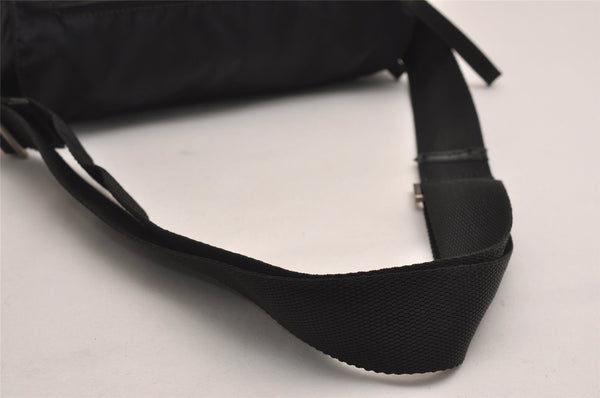 Authentic PRADA Nylon Tessuto Leather Shoulder Cross Body Bag Purse Black 3134J