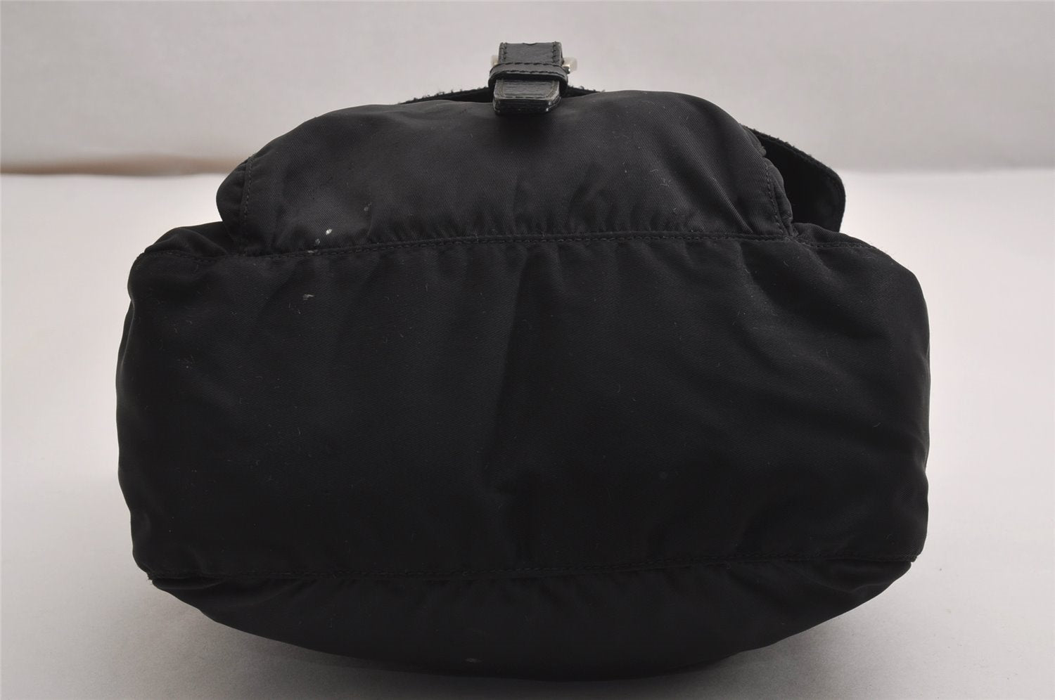 Authentic PRADA Nylon Tessuto Leather Shoulder Cross Body Bag Purse Black 3134J