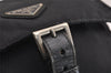 Authentic PRADA Nylon Tessuto Leather Shoulder Cross Body Bag Purse Black 3134J