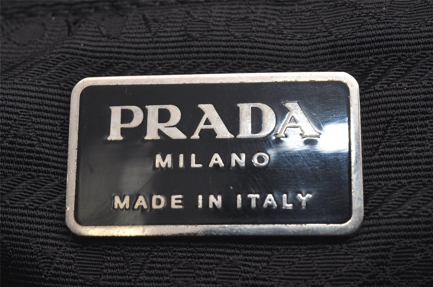 Authentic PRADA Nylon Tessuto Leather Shoulder Cross Body Bag Purse Black 3134J