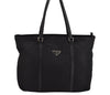 Authentic PRADA Vintage Nylon Tessuto Leather Tote Shoulder Bag Black 3134K