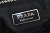 Authentic PRADA Vintage Nylon Tessuto Leather Tote Shoulder Bag Black 3134K