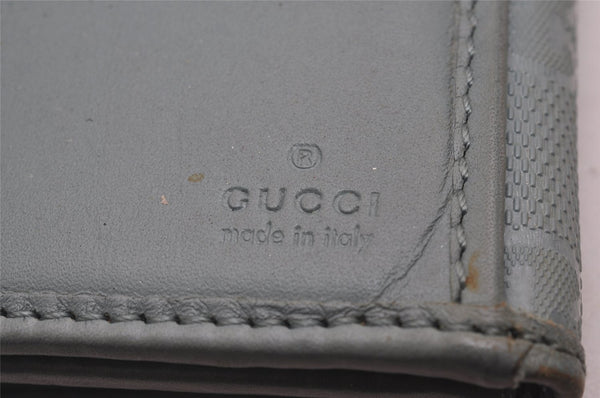 Authentic GUCCI GG Imprime Long Wallet GG PVC Leather 212104 Light Blue 3135J