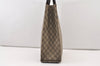 Authentic GUCCI Vintage Hand Tote Bag GG PVC Leather 91249 Brown 3137J