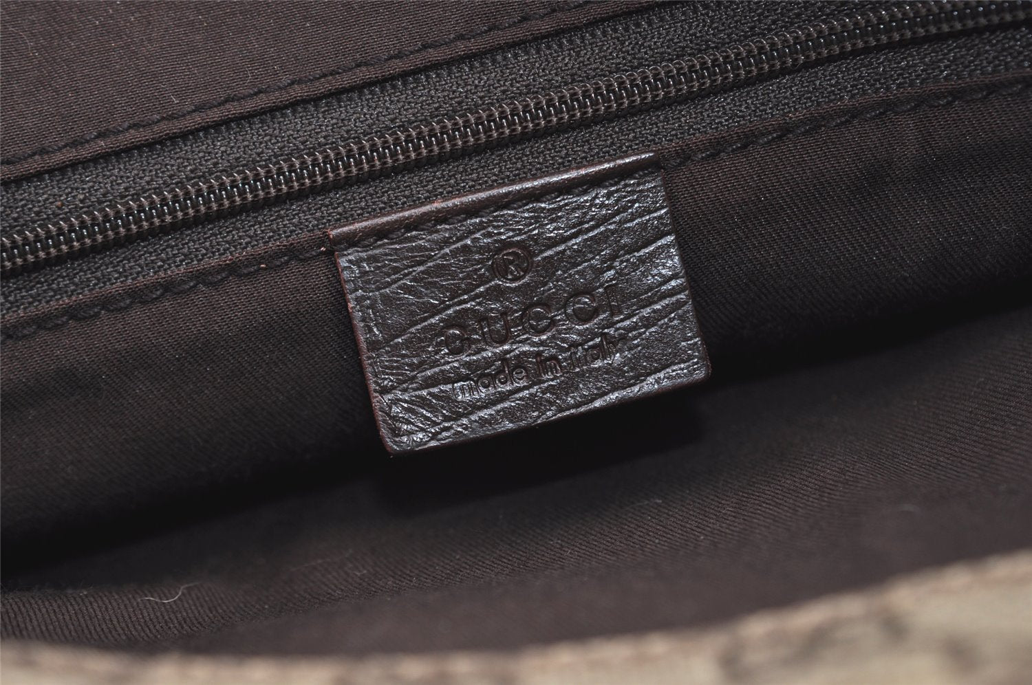 Authentic GUCCI Vintage Hand Tote Bag GG PVC Leather 91249 Brown 3137J