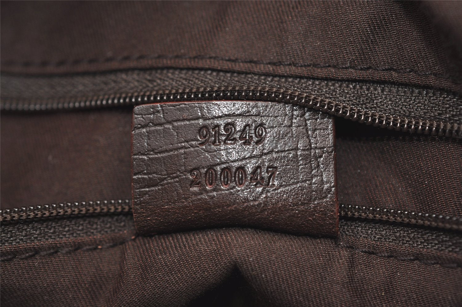 Authentic GUCCI Vintage Hand Tote Bag GG PVC Leather 91249 Brown 3137J