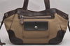 Authentic PRADA Canvas Leather Shoulder Hand Bag Purse Brown 3138J